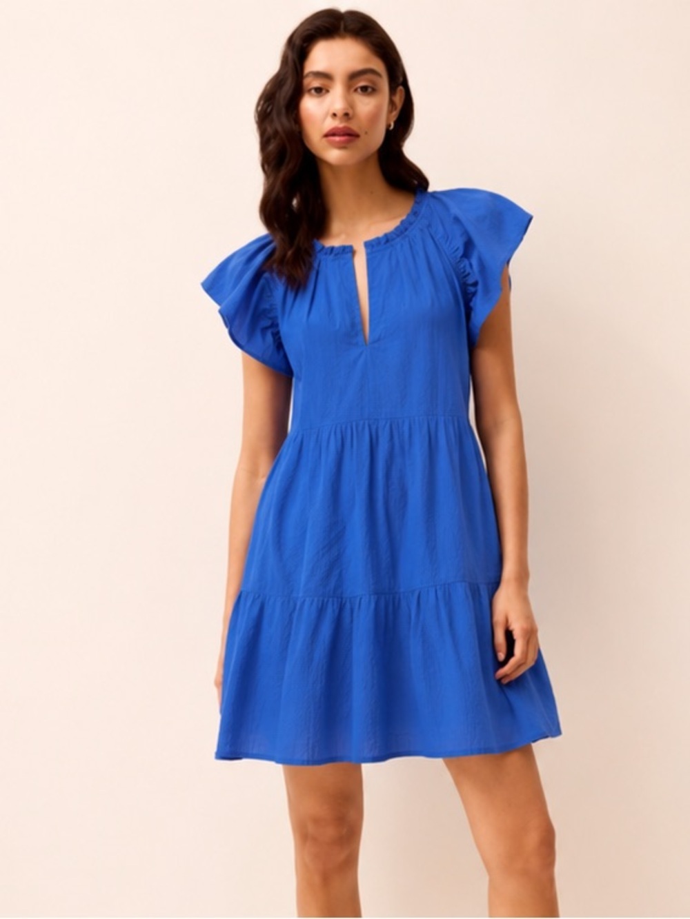 MARIE OLIVER Sz Md Silk Blend Blue Kara Dress